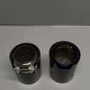 YDES 2.5 Inch Inlet Set of Carbon Fiber Car Exhaust Tips Fit for 2.5 Inch 63mm Exhaust Pipe BLack
