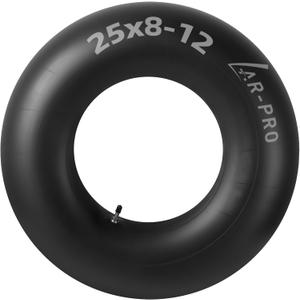 AR-PRO Heavy-Duty 25x8-12 Inner Tubes Universal 25x9-12, 25x10-12 for ATV/UTV, Lawn Tractor, Golf Cart, Snow Blowers, and More - With TR6 Metal Valve Stems - Made from Durable Butyl Rubber