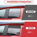 Linskip Aluminum Rear Window Vent Shades Compatible with 2023 2024 2025 2026+ Chevy Colorado & GMC Canyon, Rear Door Window Louvered Rain Deflectors, Exterior Accessories