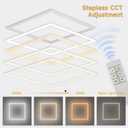 Flat Panel Light 2x2 Ft 6 Pack Led Frame Panel, Border Glow Light 3CCT Adjustable Suitable for Offices, Shops, Bathrooms etc with Integrated Ceilings (6 PCS)