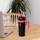 40 oz Tumbler with Handle and Straw Lid, Stainless Steel Vacuum Insulated Tumbler for Home, Office, GYM or School, Keep Cold & Hot Leakproof Travel Sports Water Bottle