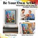 Hutarosl Flowers Paint by Numbers with Frame for Adults - with Wooden Easel,Adult Paint by Number,Flowers Canvas Paint by Numbers for Adults,Gifts and Home Decor 12x16inch