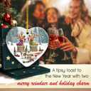 6 x New Year Ornaments - Funny Xmas Gifts for Friends Coworkers Neighbors Family, Unique Ornament Exchange Ideas, Happy New Year 2026 Ceramic Ornaments for Christmas Tree Decorations