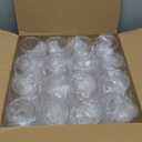 FOCUSLINE 32 Pack Plastic Wine Glasses Stemless, 12 Oz Crystal Clear Disposable Wine Cups, Reusable Plastic Wine Glasses for Parties Weddings, Shatterproof Recyclable and BPA-Free