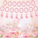 Ballerina Party Decorations Pre-Strung Birthday Banner Table Decor | Ready to use pre-strung banner, no assembly required, ballet themed birthday party supplies, honeycomb centerpieces decor