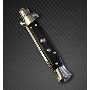 Outdoor Folding Knife for Camping & Hiking Survival Knife - Sharp Hunting Knife with Belt Clip - Fishing Knife One-Handed Knife (Black)