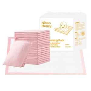 Disposable Changing Pad for Baby, 20 Pack Portable Diaper Changing Pad Liner Baby Changing Pad Waterproof Underpads (Pink, 13x18 Inch)