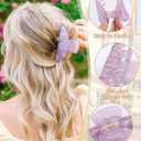 4 PCS Acrylic Hair Claw Clips for Women - Large Strong Hold Claw Clips Cute Non-slip Hair Clips for Thick Thin Hair (Solid Color)