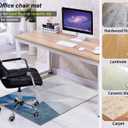 Office Chair Mat for Hardwood Floor,36"*48" Floor Mat for Office Chair,Rolling Desk Chair Mat - Anti-Slip Chair Mat for Laminate/Tile Floor Blue Grey