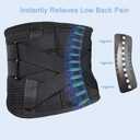 Back Brace for Lower Back Pain - Adjustable Lumbar Support Belt for Men & Women with 5 Metal Stays, for Sciatica, Herniated Disc,Scoliosis,Back Support Belt M(29-34Inch)
