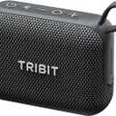 Tribit PocketGo Bluetooth Shower Speaker, IP68 Waterproof/Dustproof, Portable Speaker with 20H Playtime, Wireless, BT6.0, Supports TF Card, Electronics for Travel/Outdoors/Home (Black)