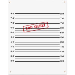35.4 x 47.2In Secret Agent Mugshot Backdrop Murder Mystery Party Decorations Mugshot Board Top Secret Party Supplies Mystery Party Decorations for Birthday Game Prop Photography Spy Themed Party