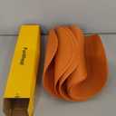 FunWheat Round Braided Placemats Set of 6 Table Mats for Dining Tables Woven Washable Non-Slip Place mats 15 inch(Orange, 6pcs)