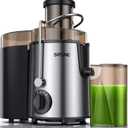 SiFENE Quick Juicer Machine, Centrifugal Juicer with 3" Big Mouth for Whole Fruits & Veggies, Easy to Clean, Non-BPA Stainless Steel Kitchen Juicer (400W, Silver)