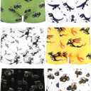 BliBliTaTa Boys' Underwear,Soft Cotton Tagless Panties for Toddlers' & Little Kids' Comfort,Breathable Boxer Briefs,6-Pack (5, Dinosaur-flame-tires-pentagram-tree Branch-white)