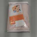 Melodieux Light Pink Semi Sheer Curtains 63 Inch Length for Bedroom Living Room, Farmhouse Linen Texture Light Filtering Home Office Shiny Sheer Drapes Rod Pocket, 52" W x 63" L, 2 Panels