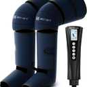 Gifts for Dad Mom Men Women Christmas Mothers Day, Fathers Day, Air Compression Massager with Heat for Foot, Leg, Calf, Thigh, Knee, Helpful for Varicose Veins, Muscle Fatigue, Cramps, Swelling, Edema (Navy Black)