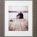 Malden International Designs Tribeca Textured Gray 8x10/11x14 Matted Frame