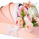 Sabary Baby Carriage Flower Cradle Floral Basket Pink Crib Flower Arrangement Basket Paper Cardboard Box for Gender Reveal Baby Shower Favors Wedding Celebrations