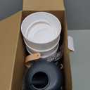 JNGROW Indoor Garden Kit - Plant Pots with Drainage, Watering Can & Tools - Ideal Windowsill Planter Set - Modern Home & Kitchen Decor Gift - White