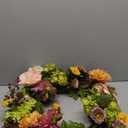 Nearly Natural 24" Peony Wreath, 24in, Mixed