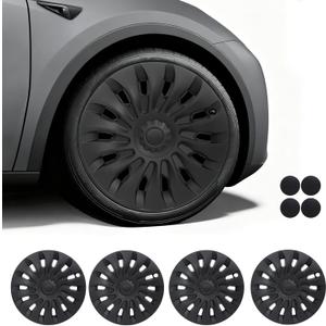 Tesla Highland Wheel Cover, Hubcaps 18 inch,Matte Black ABS Symmetry Design Compatible with Tesla Model 3 Highland 2024 2025 Photon Wheel