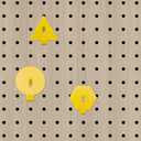 Savagrow 24Pcs Small Pegboard Hooks Set Yellow Study Peg Hooks 6 Styles Wall Organizing Hooks Office Hanging Hooks