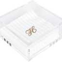 Rebecca Luxurious- Luncheon Acrylic Napkin Holder for Table, Kitchen or Luncheon, Bar Napkin Holder Clear Modern Acrylic Square Tray, Versatile Snack, Party, Food, and Accessory Organizer, 7.5"x7.5"