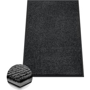 Azadx 2'x3' Front Door Mat Heavy Duty Indoor Outdoor Door Mat Non-Slip Backing Doormat for Entryway Stain and Fade Resistant Commercial Floor Mats Entry Mat Low Profile Welcome Door Mats (2'3' (24 x 36 inch), Dark Grey)