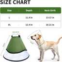 Soft Dog Cone Collar for Large Medium Dogs After Surgery, Adjustable Recovery Lightweight Elizabethan Collar for Dogs to Stop Licking (L)
