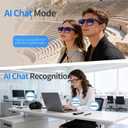 AI Smart Glasses with 4K Camera, 8MPW Anti-Shake Bluetooth Camera Glasses for Women Men, 1080P Video Recording Dual Mic Noise Reduction, Real Time Translation, Voice Assistant for Travel (3 lenses)