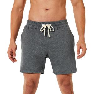 NIMENJOJA Mens 5.5" Athletic Gym Shorts Cotton Workout Jogger Sweat Shorts with Upgrade Premium Zipper Pockets and Drawstring (Gray)
