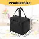 10 Pack Insulated Lunch Bags Bulk, Reusable Cooler Bags, Leakproof Lunch Boxes Set, Waterproof Thermal Cooler Bags, Insulated Beverage Bag for Women Men Work Picnic Beach(Black)
