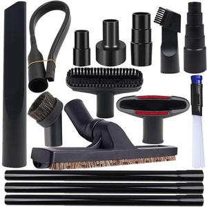 15 Pcs Universal Vacuum Attachments & Brushes for Shop Vac Accessories - 2 1/2" to 1 1/4" Hose Adapter for Shop Vac, 1 7/8" to 1" Vacuum Hose Adapter, 1 1/4" Shop Vacuum Cleaner Attachments