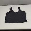 Foucome Womens Nursing Bras for Breastfeeding Maternity Tank Tops Crop Top with Built in Bra Longline Workout Sports Bra (Black, L)