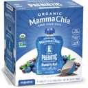 Mamma Chia Organic Prebiotic Squeeze Snack, Blueberry Acai, Fiber-Rich Prebiotic Gut Support, USDA Certified Organic, Non-GMO, Vegan, Gluten Free, 14 Ounce (Pack of 6) (EXP 08/12/27)