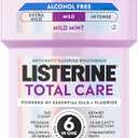 Listerine Total Care Alcohol-Free Mild Mouthwash, 6 Benefit Oral Rinse to Help Kill 99.9% of Germs That Cause Bad Breath, Strengthen Enamel, Mild Mint Flavor, 1 L (33.8 Fl Oz (Pack of 1))