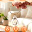 6 PCS Cat Hair Keepsake Keychain, Cat Fur Collector Pendant Necklace with Tweezers & Combs