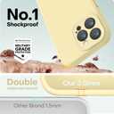 LOVE 3000 Designed for iPhone 15 Pro Max Case, Premium Silicone with [Soft Anti-Scratch Microfiber Lining] Shockproof Protective Phone Case for Men Women Girls 6.7", Creamy Yellow