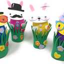 Funiverse Easter Egg Decorating Kit Bulk 18 Sets - Mess Free Foam Stickers for Kids, Over 700 Pieces Self-Adhesive Craft Pieces (Eggs Not Included)