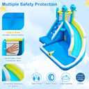 Seahorse Inflatable Water Slide for Kids Backyard | 5-in-1 Blow Up Splash Park with Climbing Wall, WaterSlide, Water Cannon, Basketball Hoop & 480W Blower| Indoor/Outdoor Toys for Ages 3+, 12ft