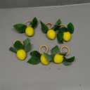 Lemon Napkin Rings Set of 6, Faux Lemon Summer Farmhouse Napkin Ring Holder for Dining Table Decor Banquet Wedding Birthday Thanksgiving Christmas Easter Holiday Table Decorations