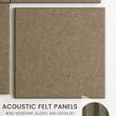 Bumusty Large Cork Board 48" x 36" Alternative - 12 Pack Felt Wall Tiles with 70 Safe Removable Adhesive Tabs, 30 Pushpins, Cork Boards for Walls Pin Board Bulletin Board Office Decor (Earth Brown)