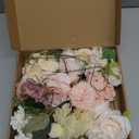 AmyHomie Pink Artificial Flowers Combo Silk Mix Peony Rose Hydrangea Daisy Fake Flowers w/Stem for DIY Wedding Bouquets Centerpieces Arrangements Table Decor Party Bridal Baby Shower Home Decor (Blush)