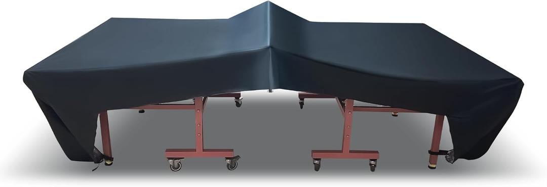 Ping Pong Table Cover, Heavy Duty Outdoor/Indoor Table Tennis Table Cover, All Weather Resistant, Outdoor Water-Resistant Sunscreen, Fits Universal 9x5 FT Folding & Flat Tables