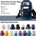 DYSANKY 64 oz Insulated Water Bottle | Upgraded Thickened Stainless Steel Water Jug for Gym and Hiking with Straw, Carrier Bag, Handle Strap | BPA-Free 64 oz