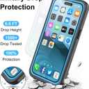 for iPhone 15 Pro Waterproof Case, [Shockproof] [Dustproof] [with Screen Protector] Phone Case for iPhone 15 Pro, Full Protective Case for iPhone 15 Pro 6.1-Blue