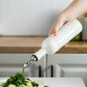 LYEOBOH Olive Oil Dispenser Bottle with Spout, Oil Dispenser for Kitchen - 17 OZ Ceramic Oil Dispensing Bottles for Kitchen, Cooking Oil Dispenser, Vinegar Dispenser Bottle Pour, White