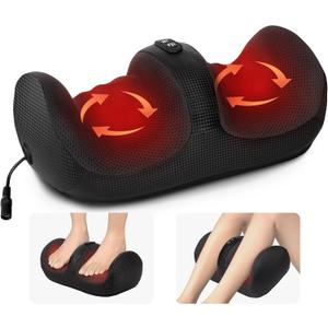 Medcursor Foot Massager with Heat - Foot and Calf Massager with Massage Roller, Deep Massage for Plantar Fasciitis, Pain Relief, Neuropathy, Relax for Home or Office Use (Not Cordless)