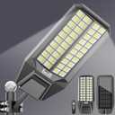 Solar Street Lights Outdoor Waterproof - Large 10000W Commercial Outdoor Solar Light Dusk to Down with Motion Sensor Remote Control LED Parking Lot Flood Lights for Yard Garden Walkway